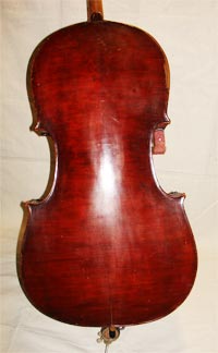 Carved Cello - back