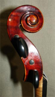 John Juzek Violin - scroll